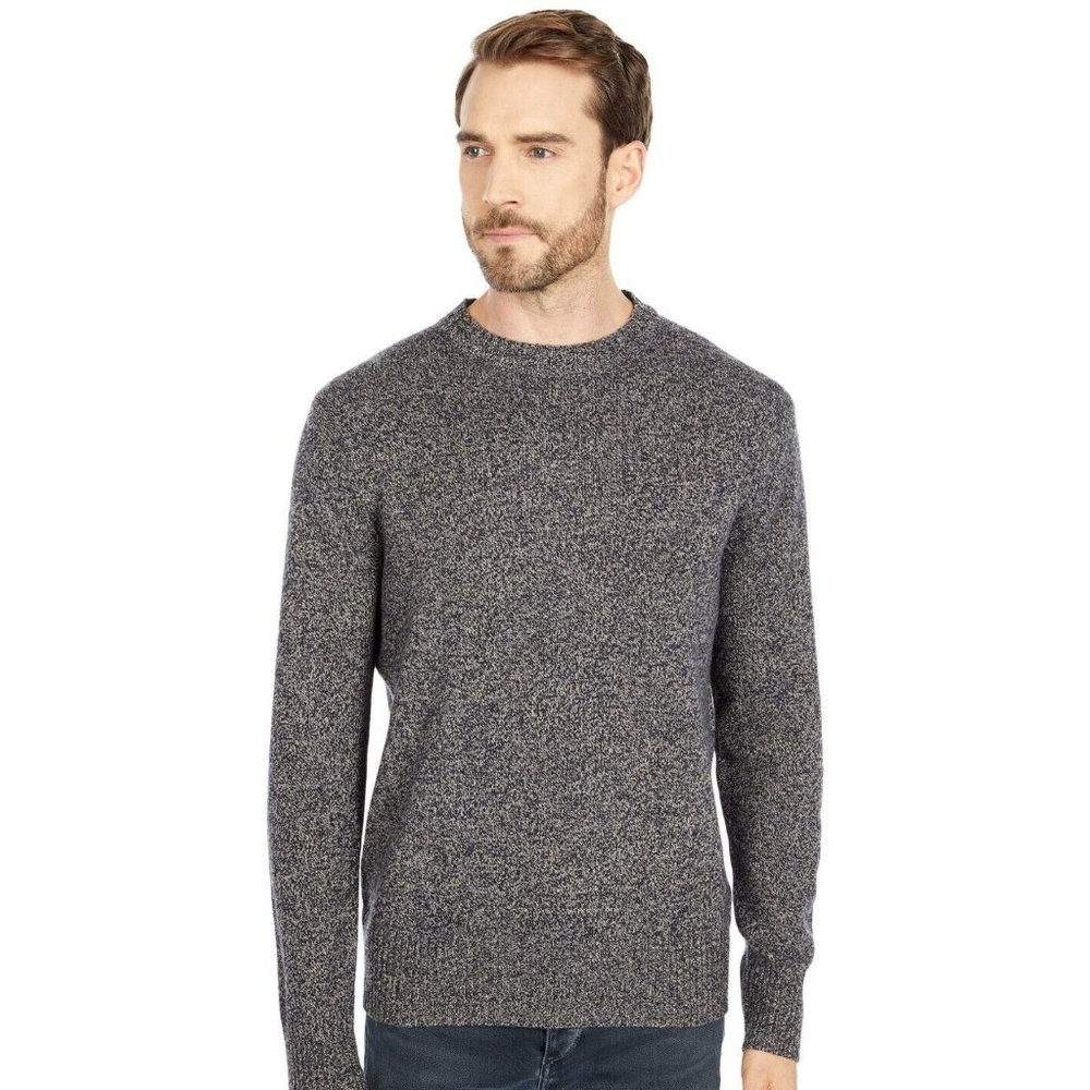 J. Crew Mens Size Small  Merino Wool Blend Marled Navy Crewneck Sweater NEW